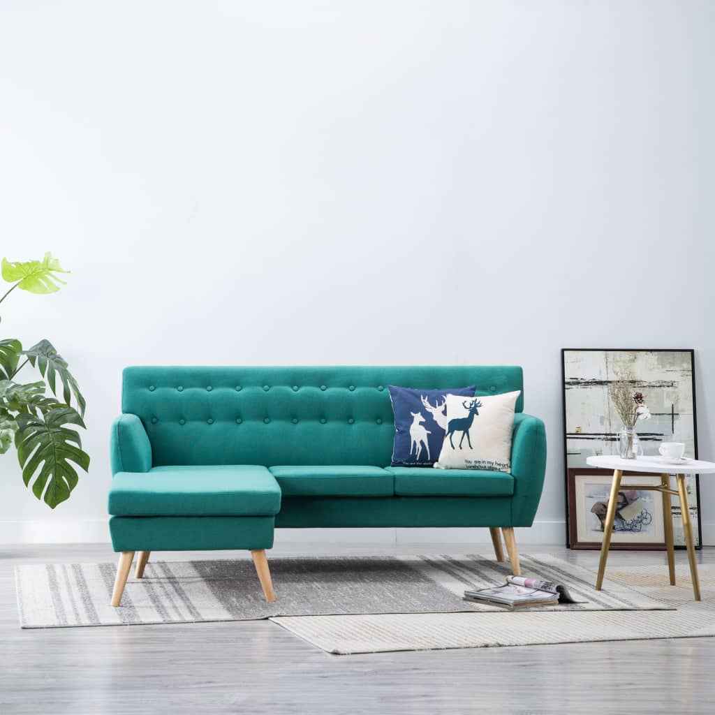 vidaXL Sofá em tecido c/ forma de L 171,5x138x81,5 cm cinzento escuro