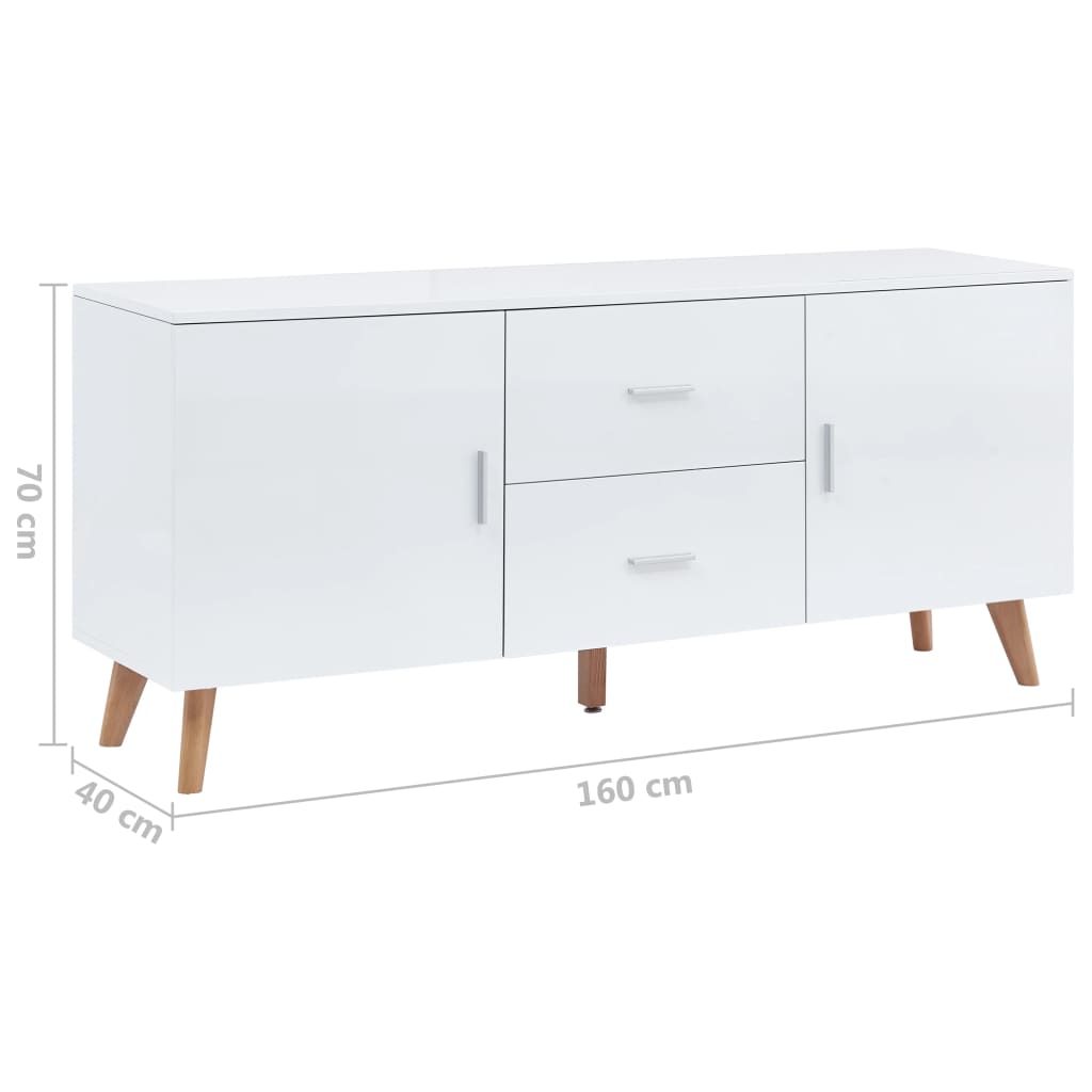 vidaXL Aparador 160x40x70 cm MDF branco
