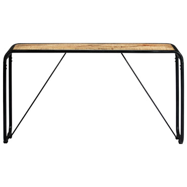 vidaXL Mesa consola 140x35x76 cm madeira de mangueira maciça áspera