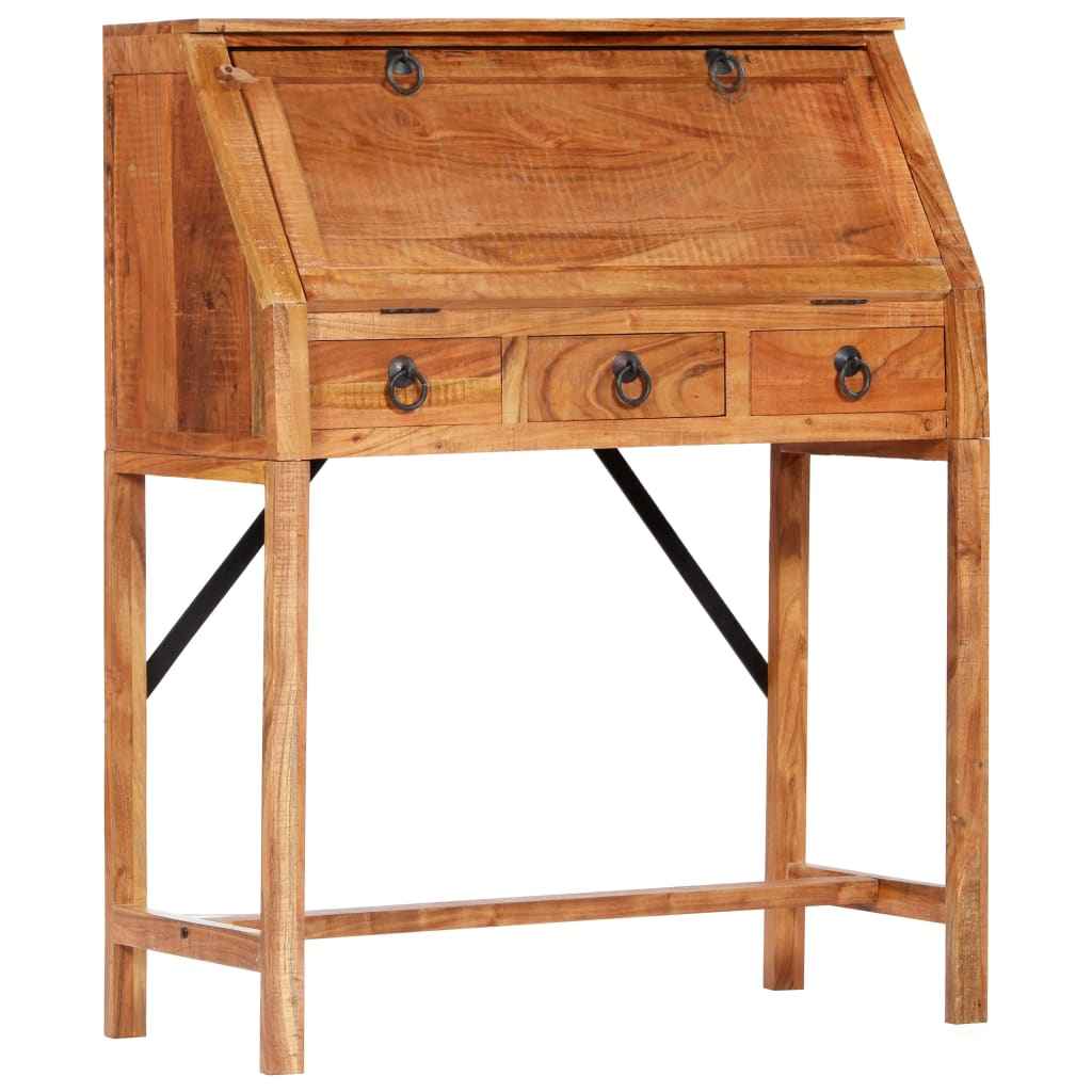 vidaXL Secretária 90x40x107 cm madeira de acácia maciça