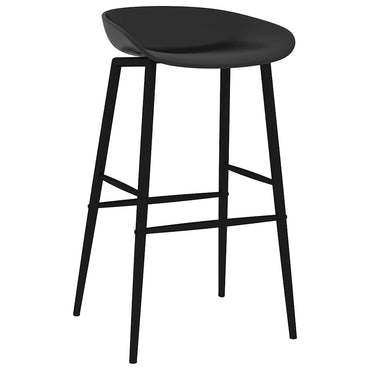 vidaXL Cadeiras de bar 2 pcs preto