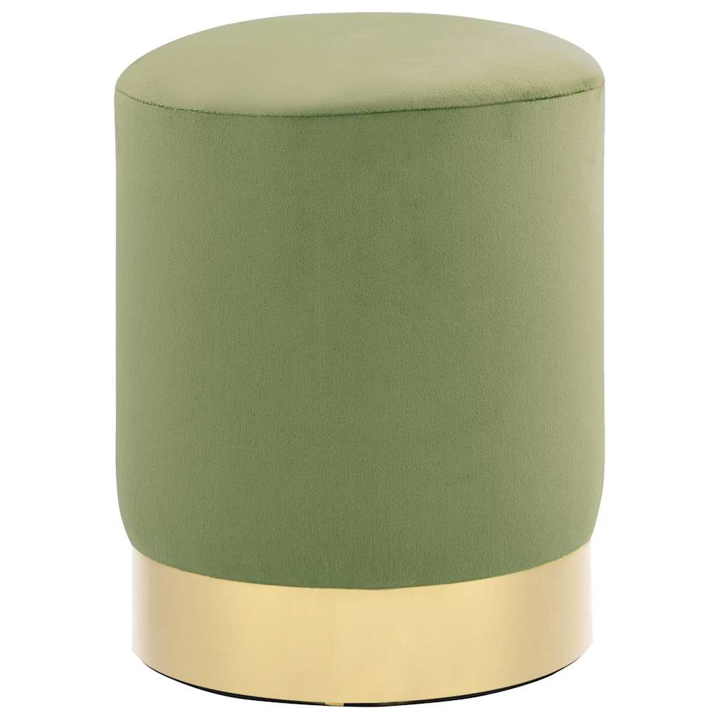 vidaXL Banco 28 x 36 cm veludo verde-escuro e dourado