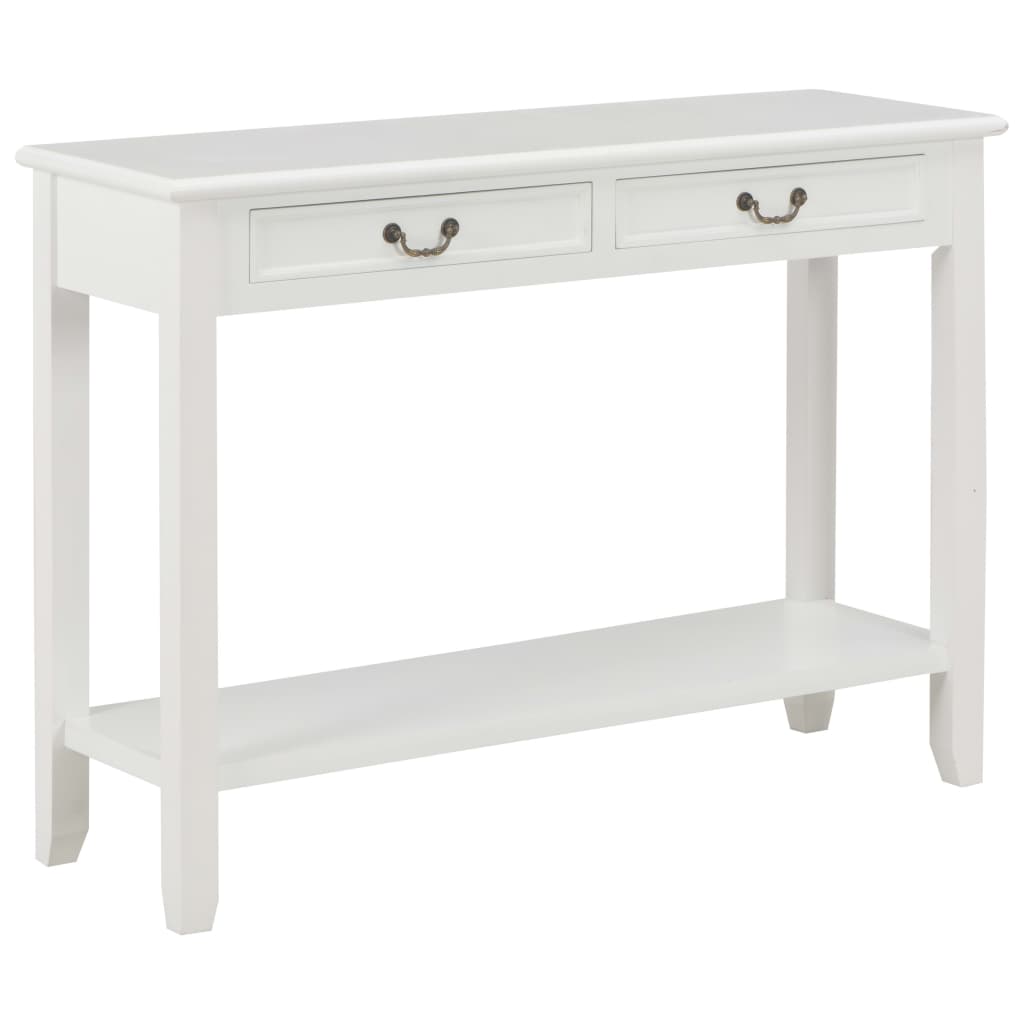 vidaXL Mesa consola 110x35x80 cm madeira branco