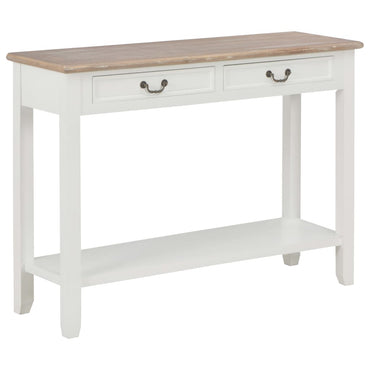 vidaXL Mesa consola 110x35x80 cm madeira branco