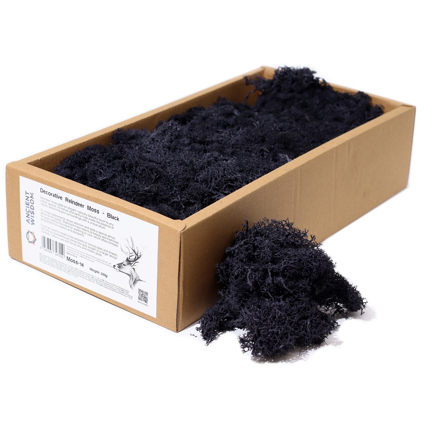 Quality Decoration Reindeer Moss - Black - 635g Box