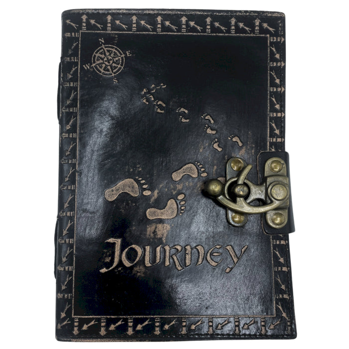 Leather Journel - Plain Paper - Journey (7x5") - Dark Tan