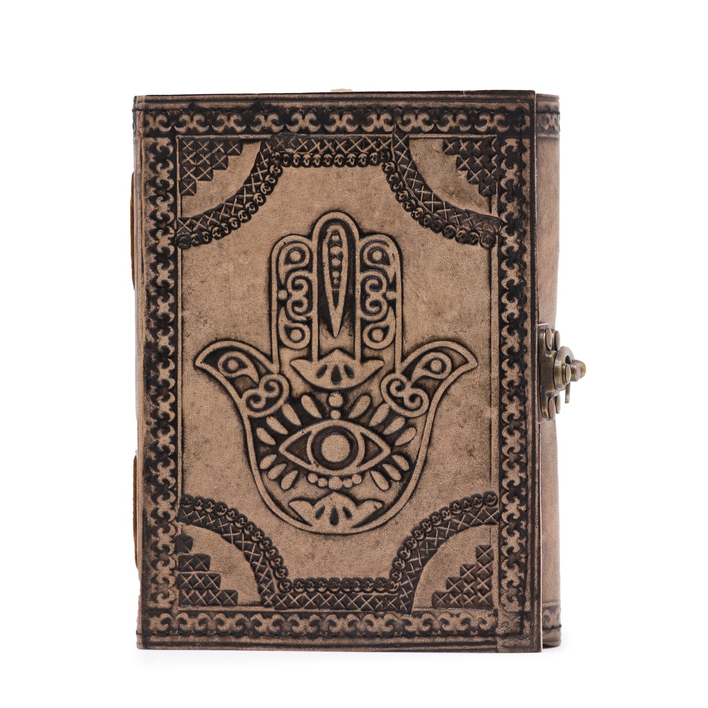 Hamsa - Esoteric Notebook - Antique Grey - 200 pages Stich Edge- 17.5x12.5x3cm