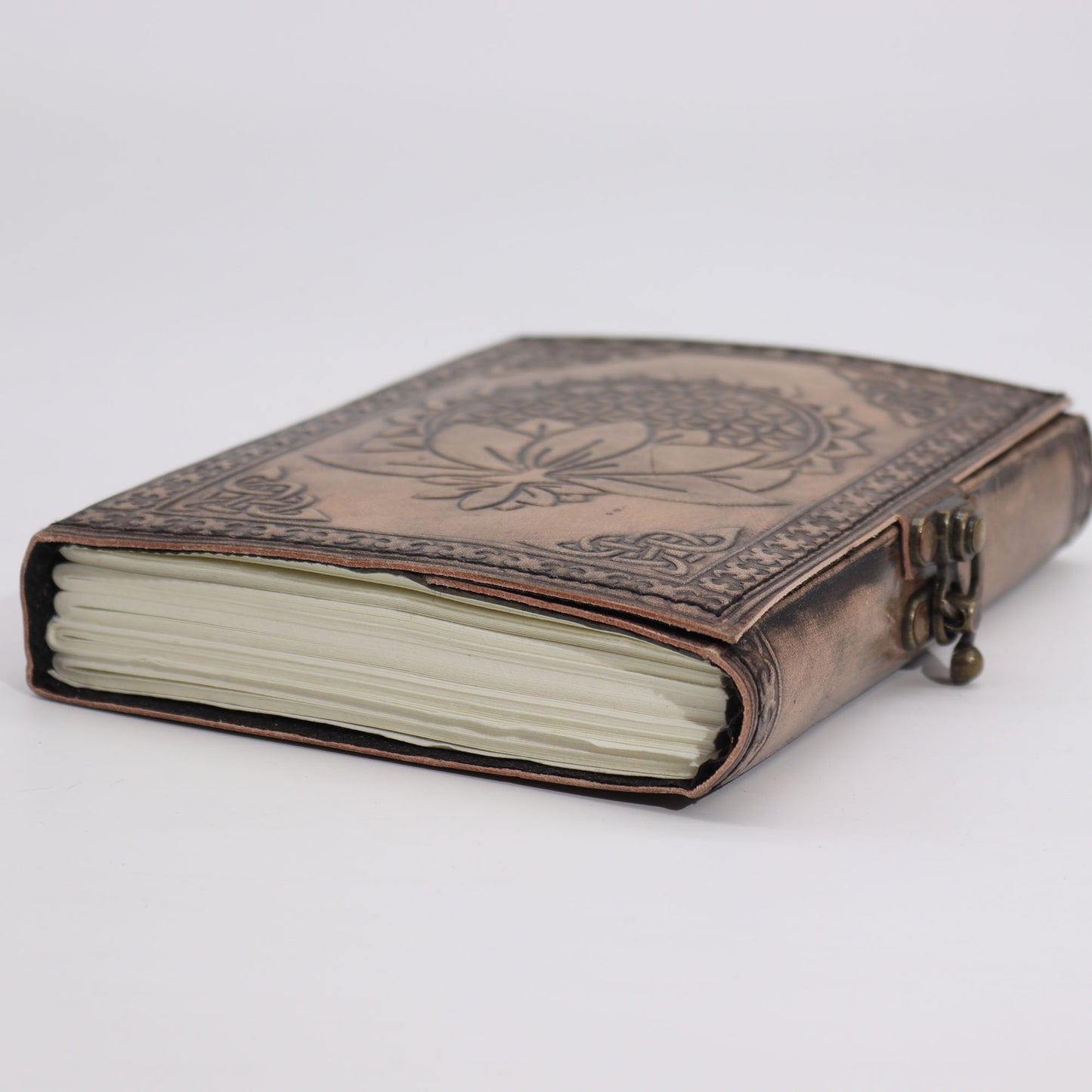 Lotus Mandala - Esoteric Notebook - Antique Grey - 200 pages Stich Edge- 17.5x12.5x3cm