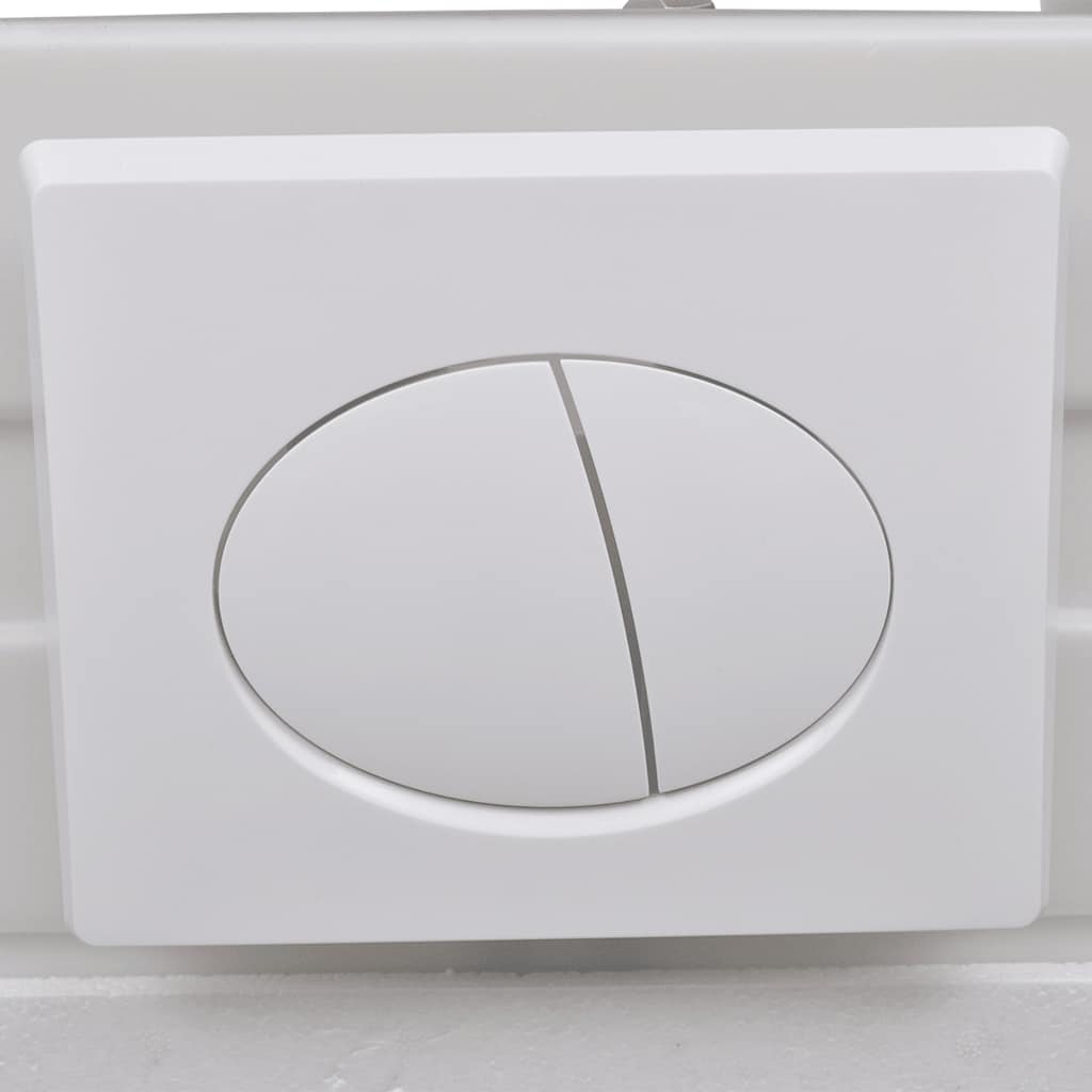 vidaXL Sanita de parede com cisterna oculta, cerâmica, branco