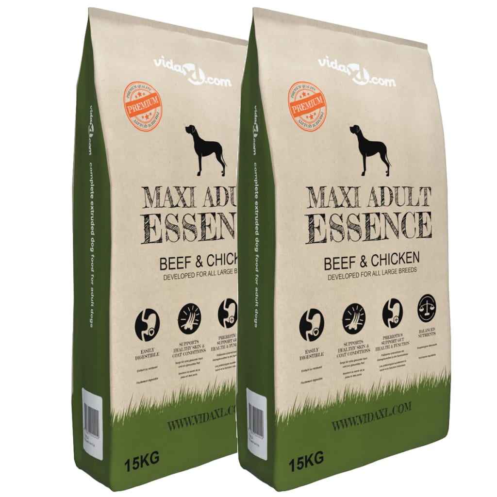 vidaXL Ração premium para cães Adult Essence Beef 15 kg