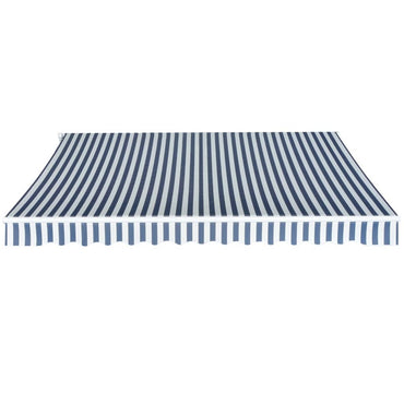 vidaXL Toldo dobrável manual 350 cm azul/branco