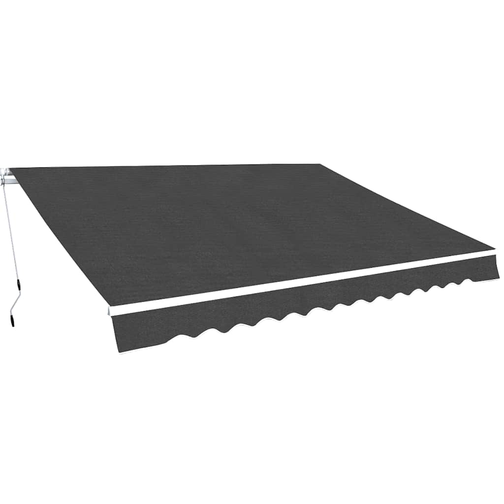 vidaXL Toldo dobrável manual 350 cm azul/branco