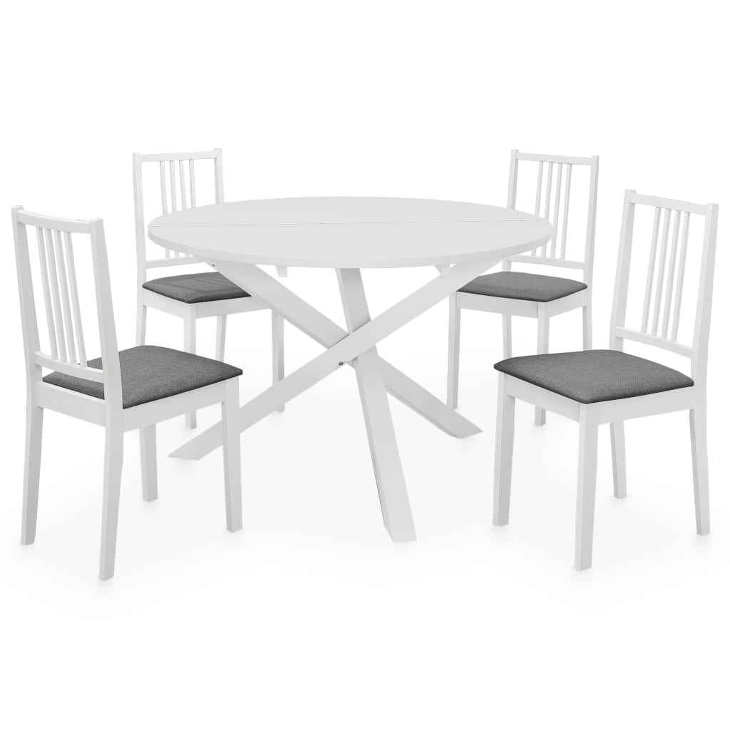 vidaXL 5 pcs conjunto de jantar MDF branco