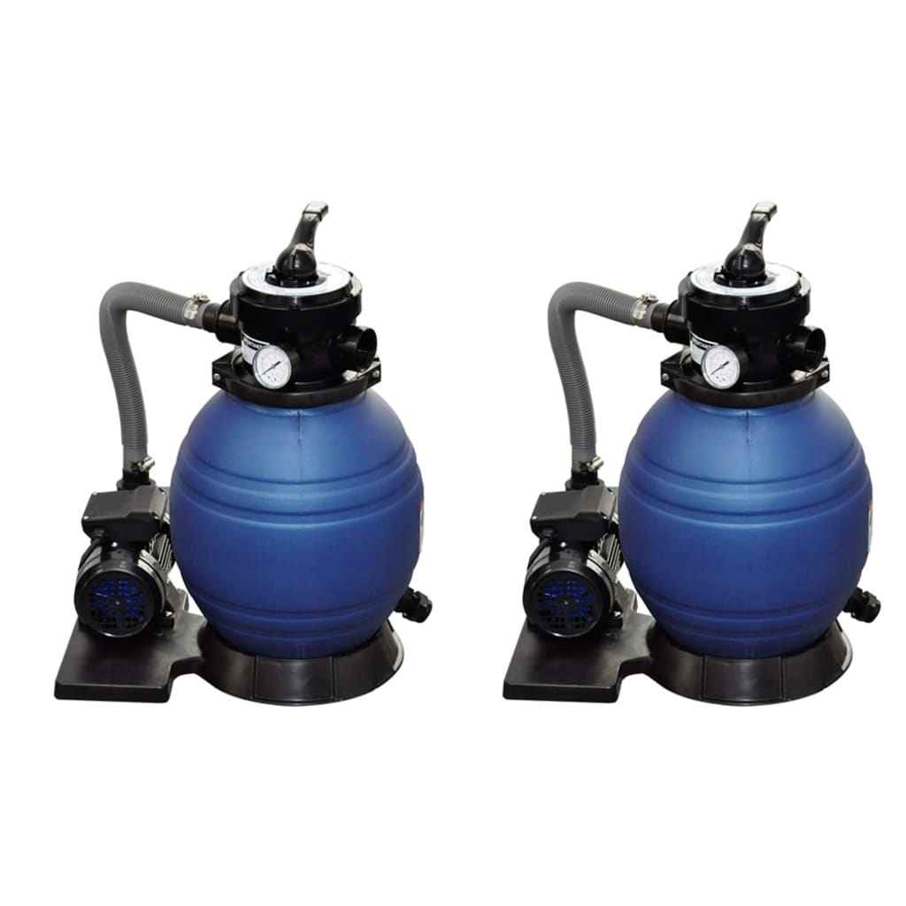 vidaXL Bombas de filtragem por areia 2 pcs 400 W 11000 l/h