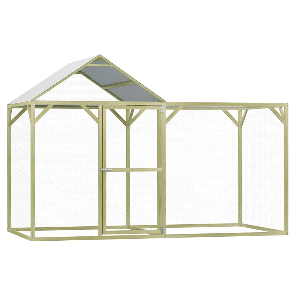 vidaXL Galinheiro 3x1,5x2 m madeira de pinho impregnada