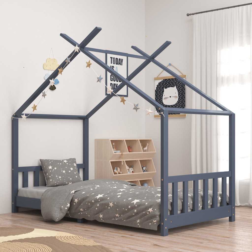 vidaXL Estrutura de cama p/ crianças 70x140 cm madeira de pinho maciça