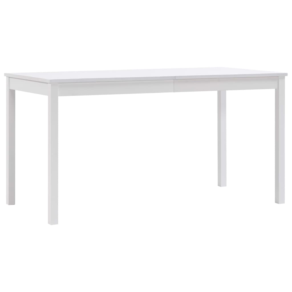 vidaXL Mesa de jantar 140x70x73 cm madeira de pinho branco