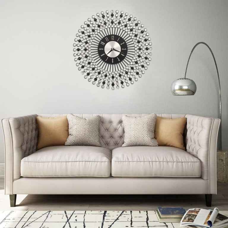 vidaXL Relógio de parede metal 70 cm dourado