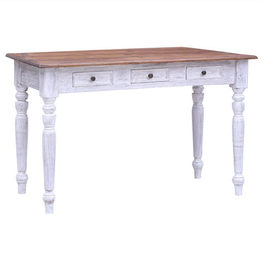 vidaXL Secretária com 3 gavetas 117x57x75 cm madeira de mogno maciça