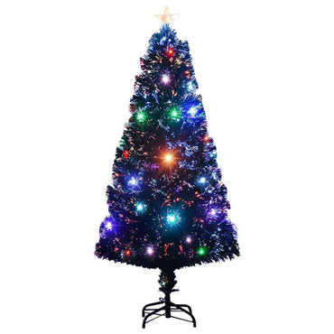 vidaXL Árvore de Natal pré-iluminada c/ suporte e LED 120 cm fibra ótica