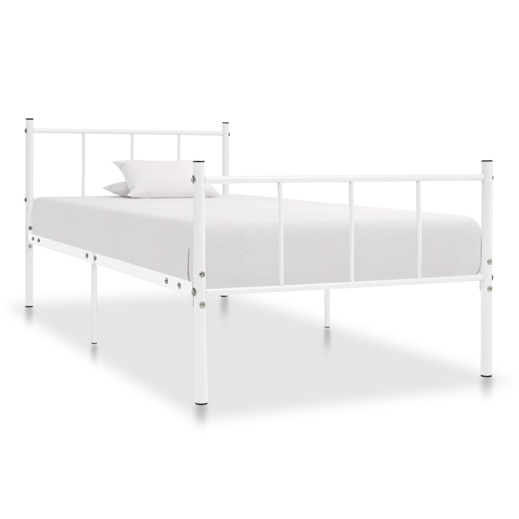 vidaXL Estrutura de cama 120x200 cm metal branco