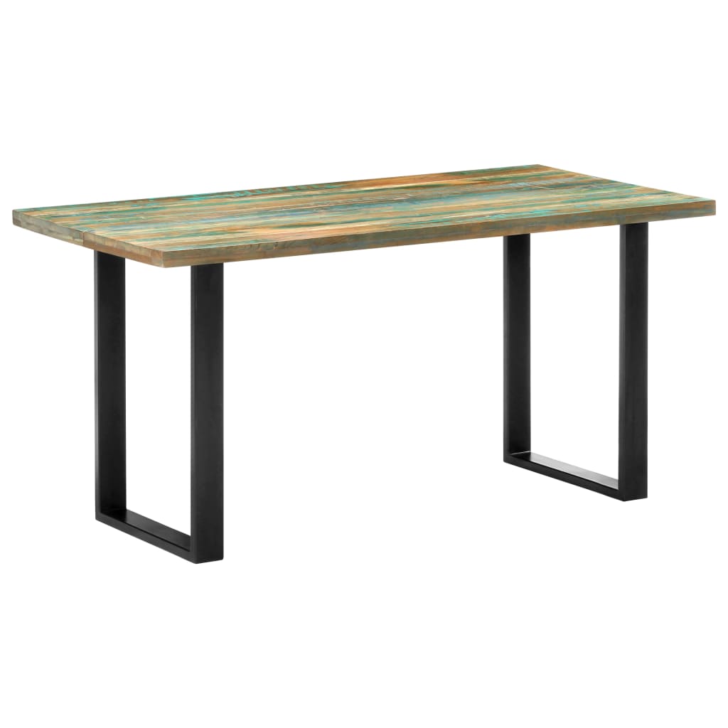 vidaXL Mesa de jantar 120x60x76 cm madeira recuperada maciça