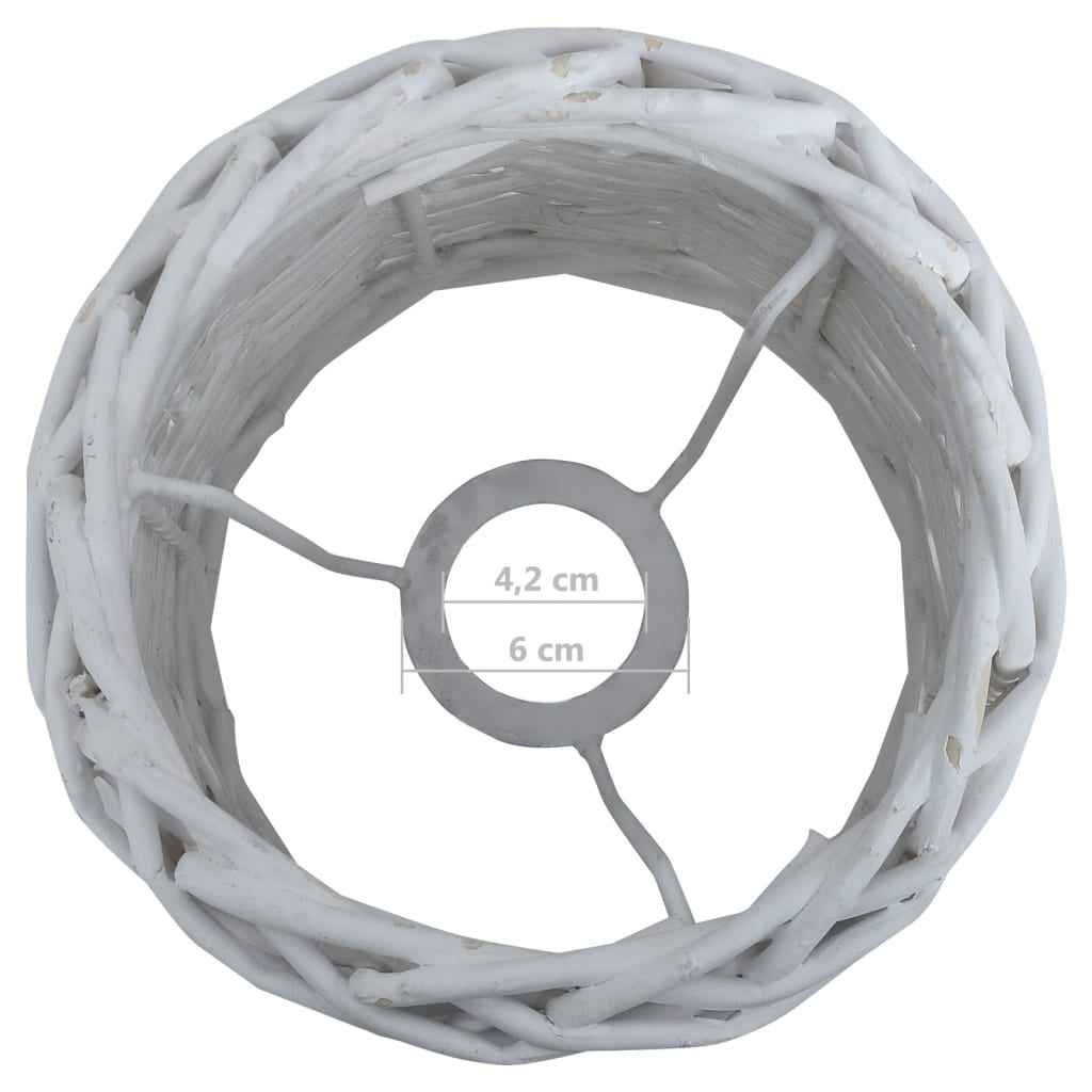 vidaXL Abajur em vime 25x17 cm branco