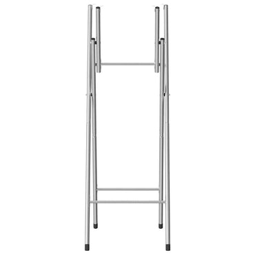 vidaXL Pernas de mesa de bar dobráveis aço galvanizado prateado
