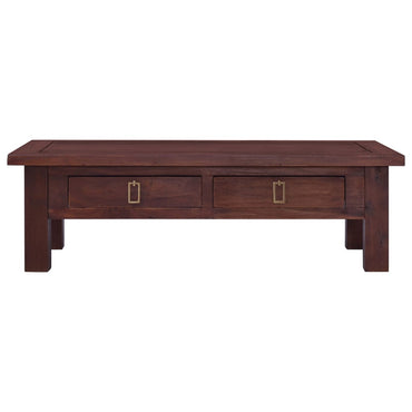 vidaXL Mesa de centro clássica 100x50x30 cm mogno maciço castanho