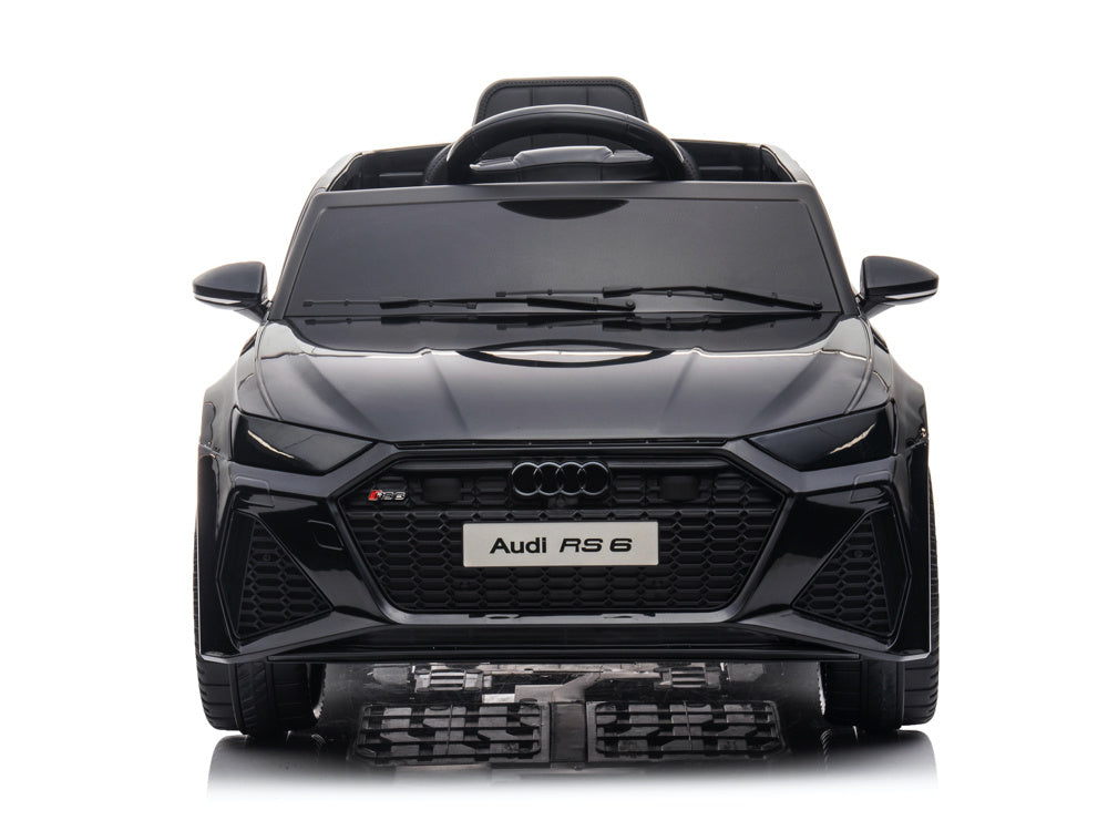 Audi RS6,12 volt elektrische kinderauto met rubberen banden, leder zitje en meer!