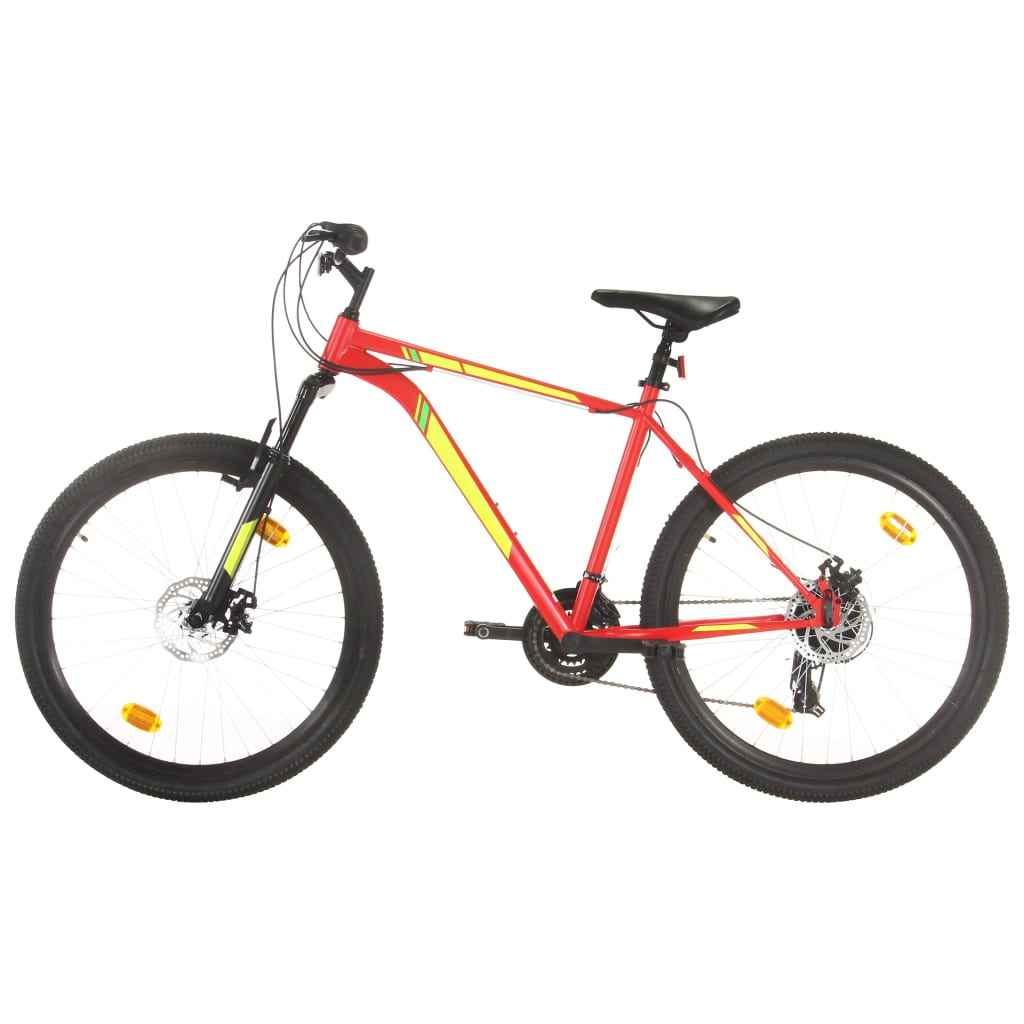 vidaXL Bicicleta de montanha 21 velocidades roda 27,5" 38 cm vermelho