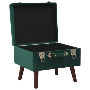 vidaXL Banco de arrumação 40 cm veludo verde