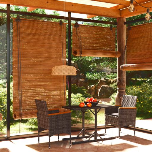 vidaXL 3 pcs conjunto de jantar para jardim cinzento