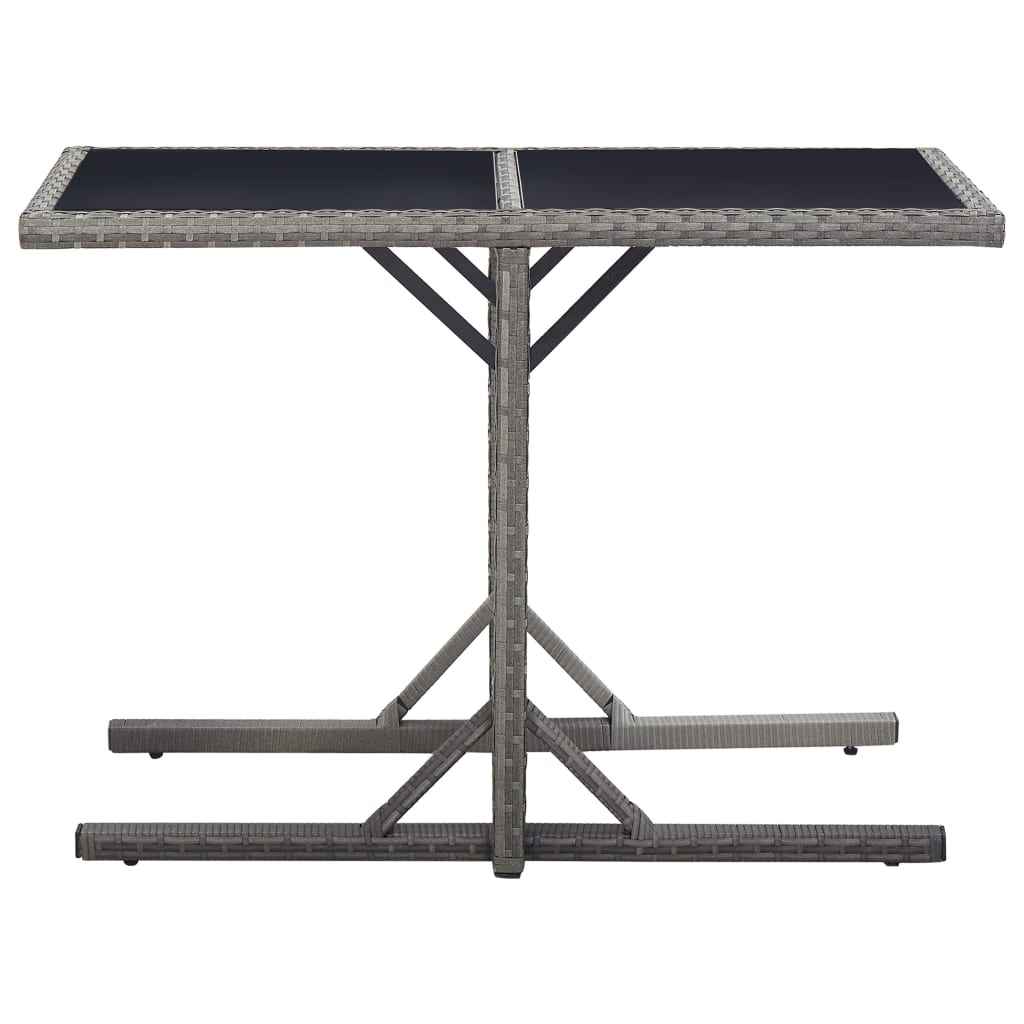 vidaXL 3 pcs conjunto de jantar para jardim cinzento