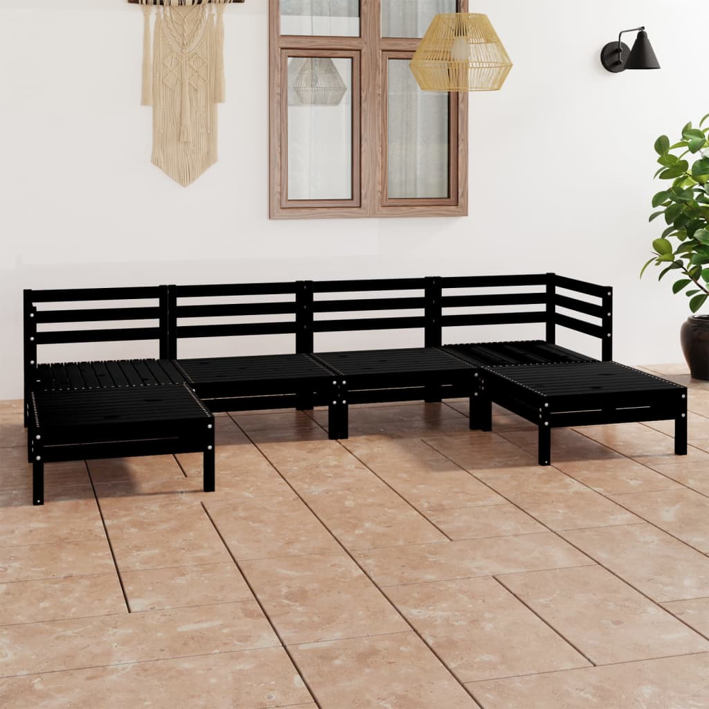 vidaXL 6 pcs conjunto lounge de jardim pinho maciço