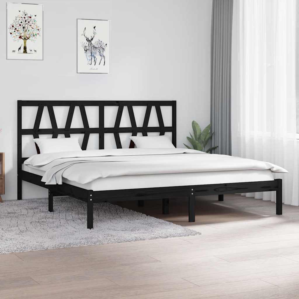 vidaXL Estrutura de cama pequena casal 120x190 cm pinho maciço
