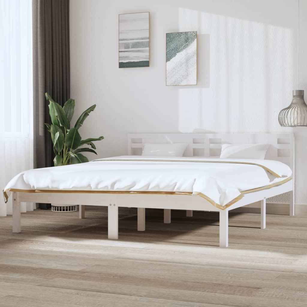vidaXL Estrutura cama pequena solteiro 75x190 cm madeira maciça preto