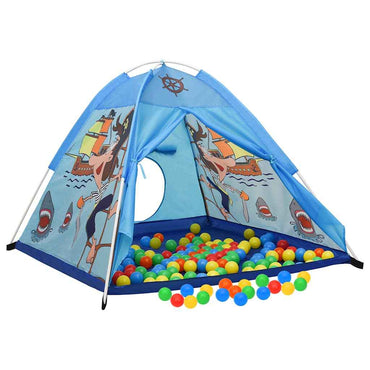 vidaXL Tenda de brincar infantil com 250 bolas 120x120x90 cm azul