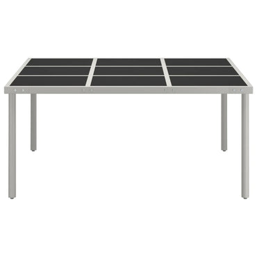 vidaXL Mesa de jantar para jardim 170x170x74,5 cm vidro e aço
