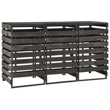 vidaXL Unidade tripla p/ caixote lixo 210x75x121 cm pinho pintado