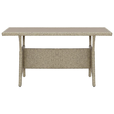 vidaXL Mesa de jardim 120x70x66 cm vime PE cinzento