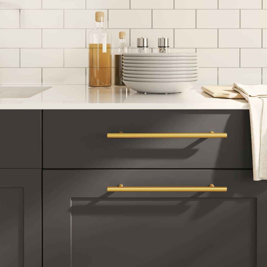 vidaXL Puxadores para móveis 10 pcs 64 mm aço inoxidável prateado