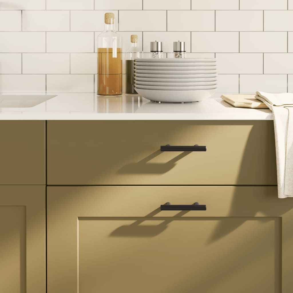 vidaXL Puxadores para móveis 10 pcs 64 mm aço inoxidável prateado