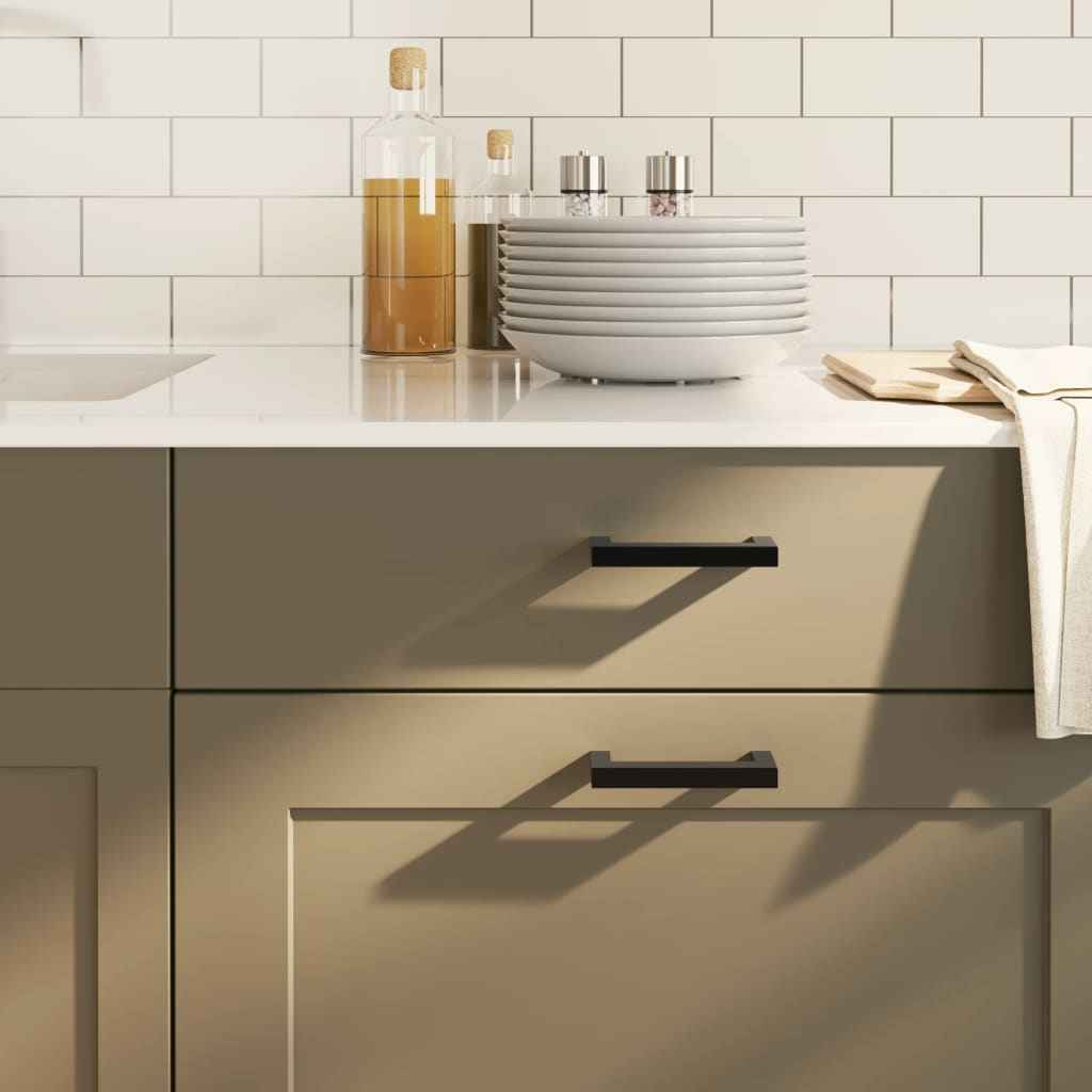 vidaXL Puxadores para móveis 10 pcs 64 mm aço inoxidável prateado