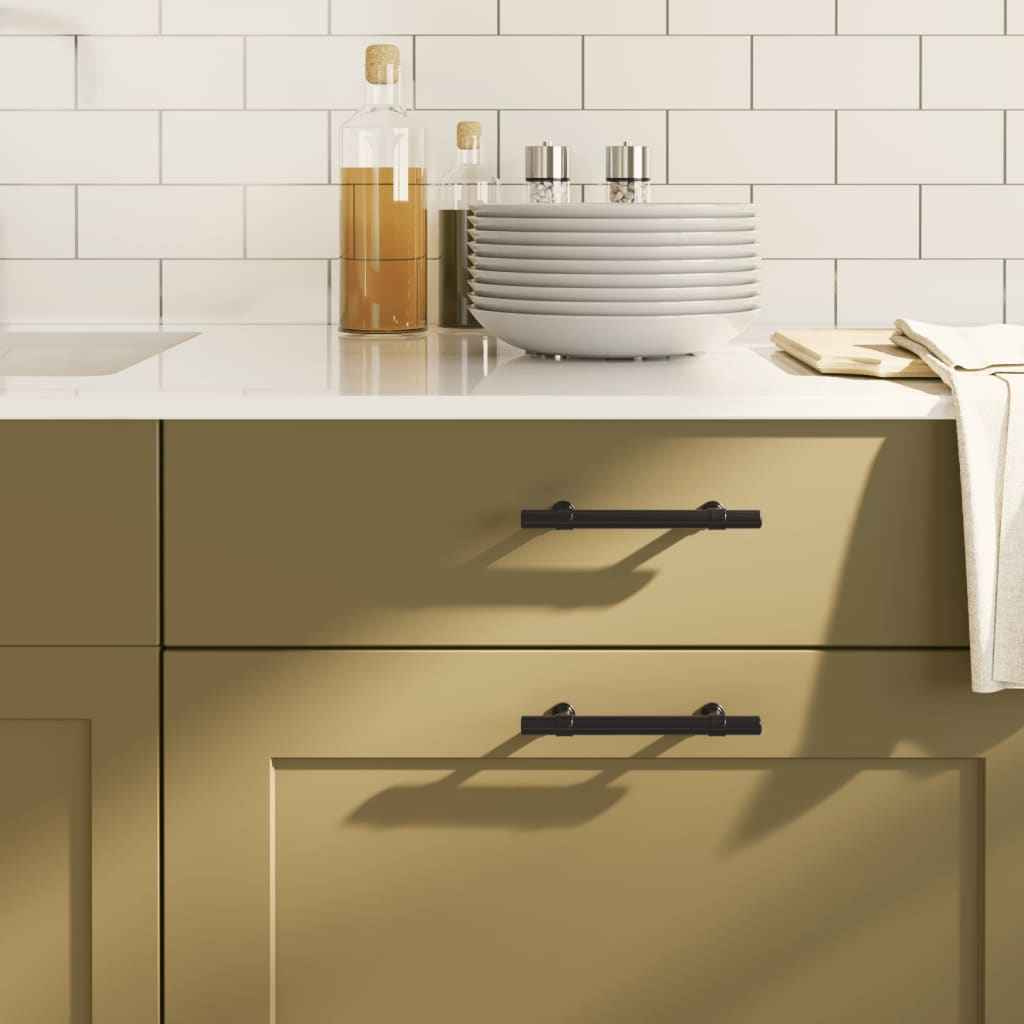 vidaXL Puxadores para móveis 10 pcs 96 mm aço inoxidável prateado