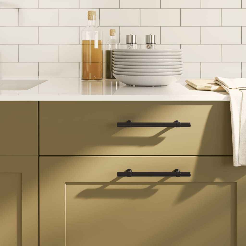 vidaXL Puxadores para móveis 10 pcs 96 mm aço inoxidável prateado