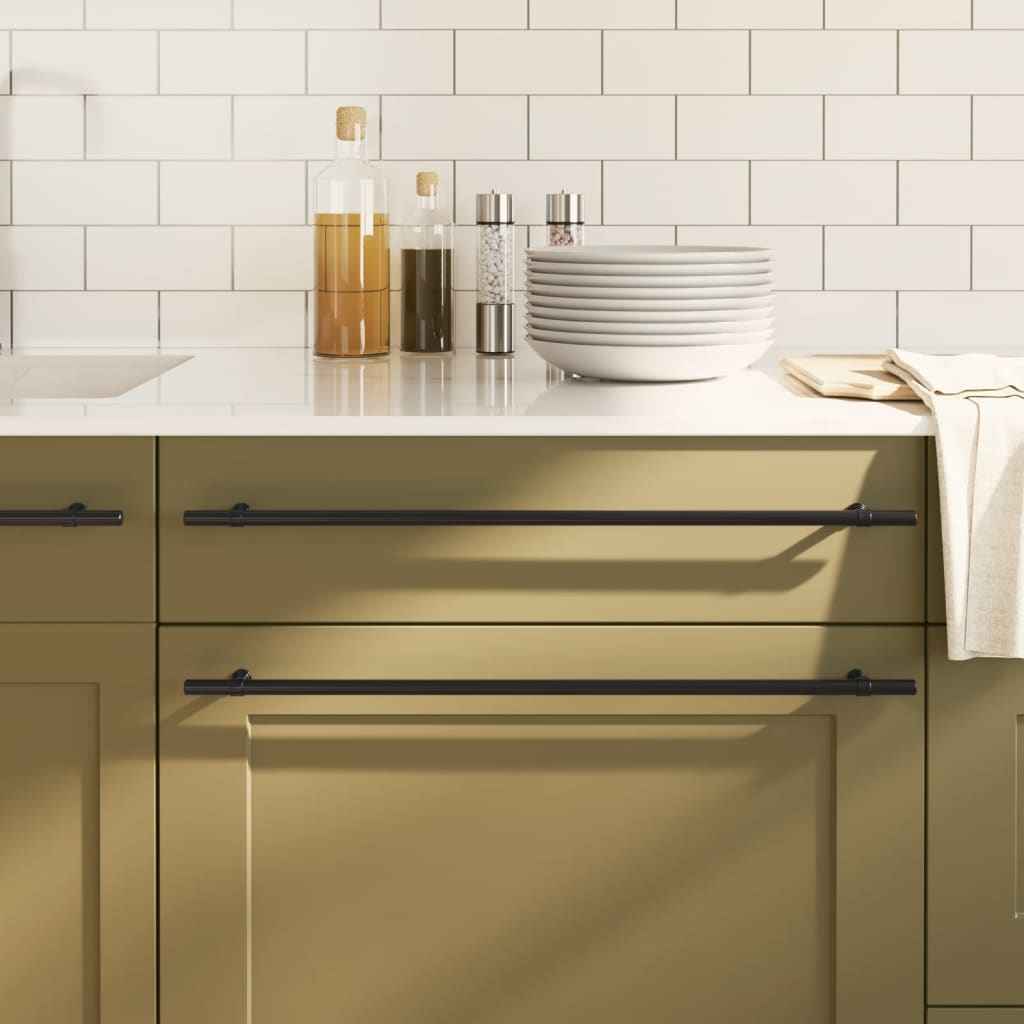 vidaXL Puxadores para móveis 10 pcs 96 mm aço inoxidável prateado