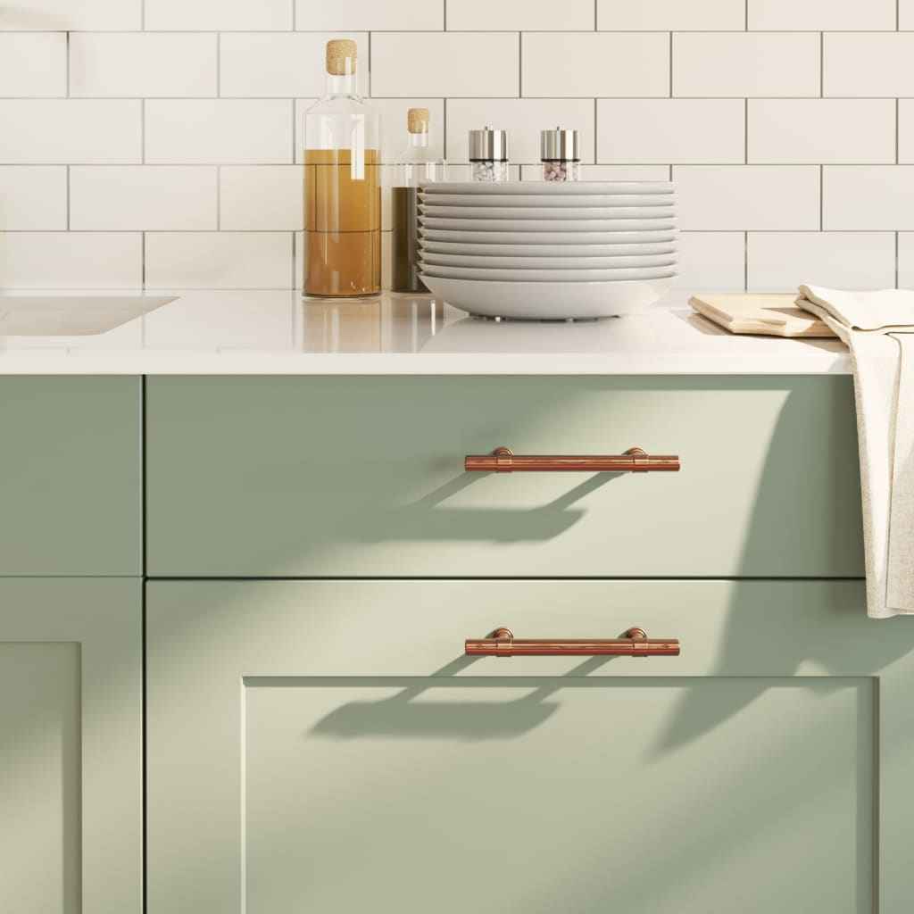 vidaXL Puxadores para móveis 10 pcs 96 mm aço inoxidável prateado