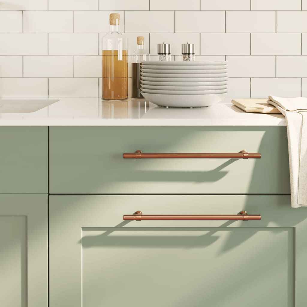 vidaXL Puxadores para móveis 10 pcs 96 mm aço inoxidável prateado