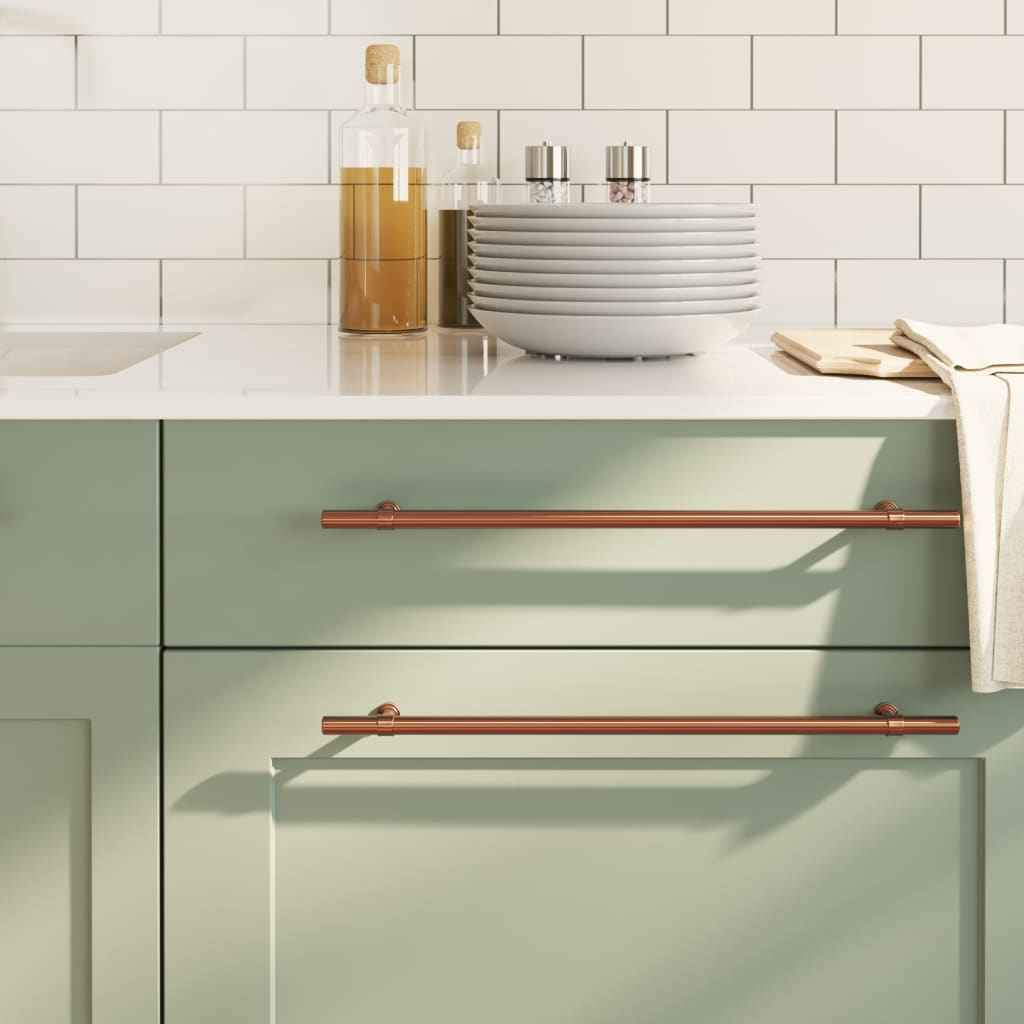 vidaXL Puxadores para móveis 10 pcs 96 mm aço inoxidável prateado